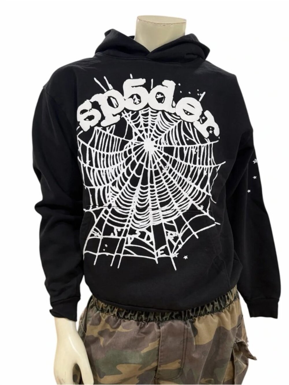 Sp5der Black OG Hoodie